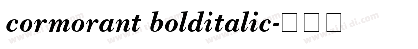 cormorant bolditalic字体转换